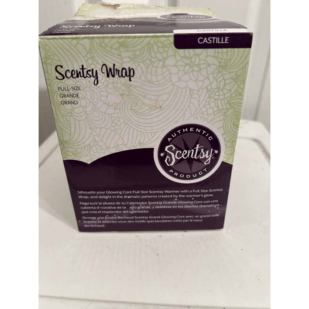 Scentsy Castile Silhouette Wrap with Glowing Core Full-Size Warmer White